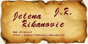 Jelena Rikanović vizit kartica